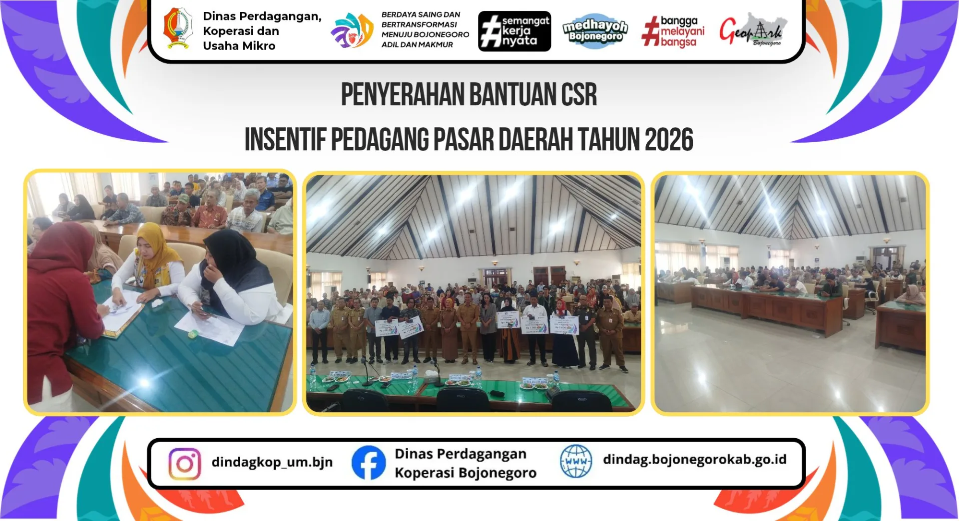 PENYERAHAN BANTUAN CSR INSENTIF PEDAGANG PASAR DAERAH TAHUN 2026