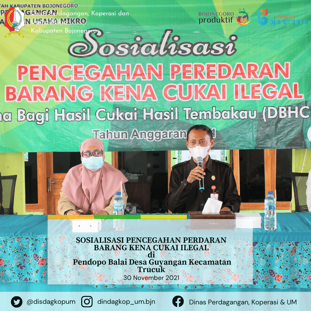 Sosialisasi Pencegahan Peredaran Barang Kena Cukai Ilegal Balai Desa Guyangan Kecamatan Trucuk