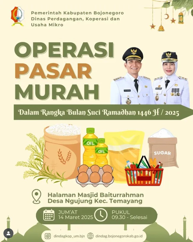 OPERASI PASAR MURAH TAHUN 2025 DALAM RANGKA BULAN SUCI RAMADHAN 1446B H. DI KEC. TEMAYANG