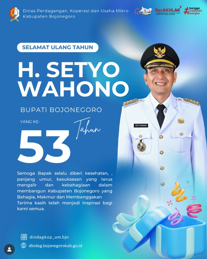 SELAMAT ULANG TAHUN BAPAK BUPATI BOJONEGORO KE 53
