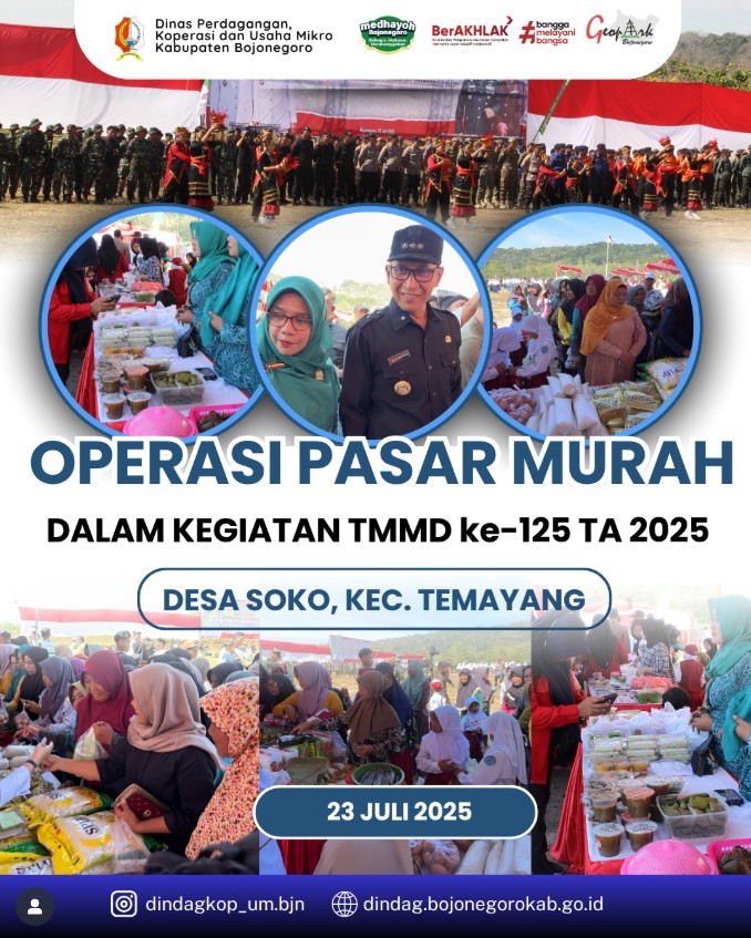 OPERASI PASAR MURAH DALAM KEGIATAN TMMD KE 125 TAHUN 2025 DI KECAMATAN TEMAYANG