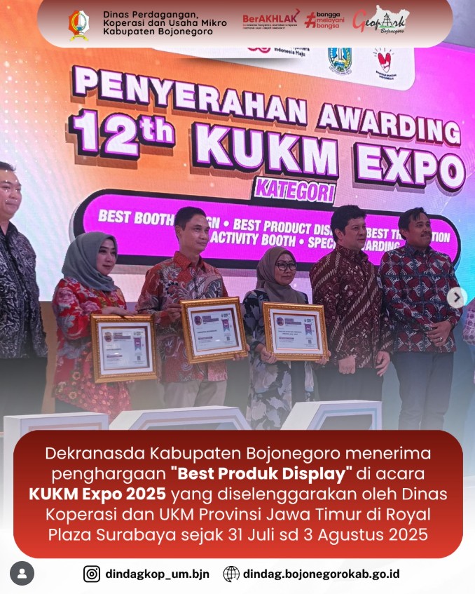 DEKRANASDA KABUPATEN BOJONEGORO RAIH BEST PRODUK DISPLAY