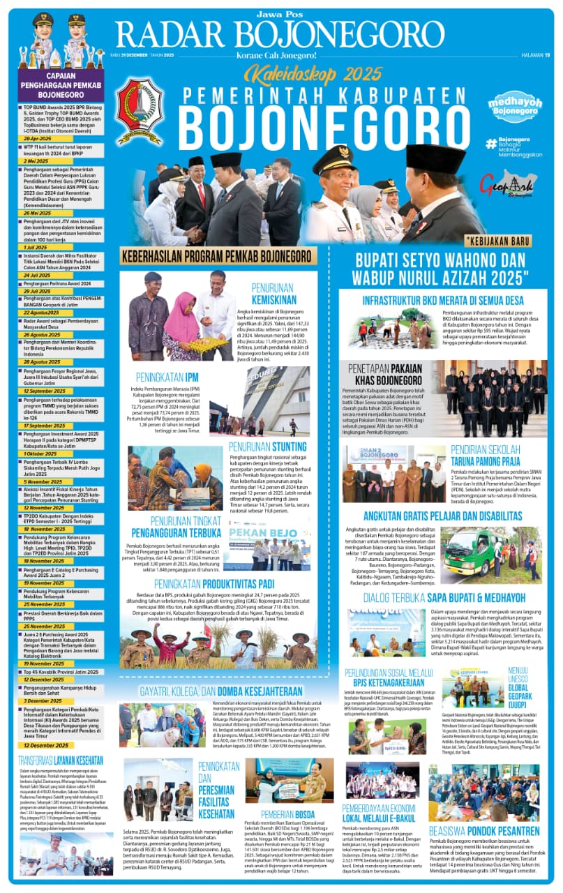 KALEIDOSKOP 2025 PEMERINTAH KABUPATEN BOJONEGORO