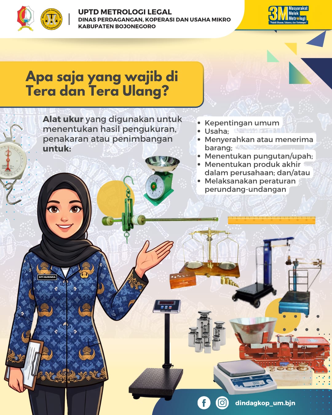 Informasi alat yang wajib di Tera dan Tera Ulang