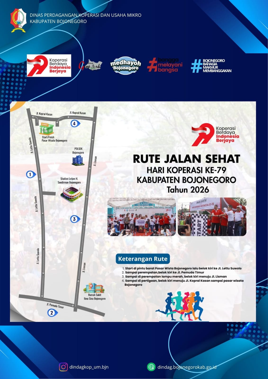 Rute Jalan Sehat Memperingati Hari Koperasi Nasional Ke-79