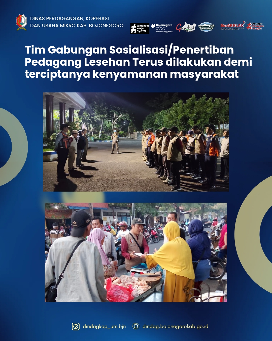 Penertiban Pedagang Lesehan oleh Tim Gabungan Sosialisasi/Penertiban