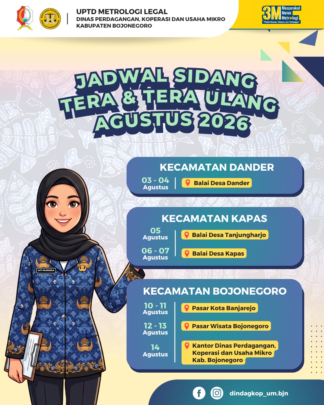 Informasi Jadwal Sidang Tera & Tera Ulang Agustus 2026