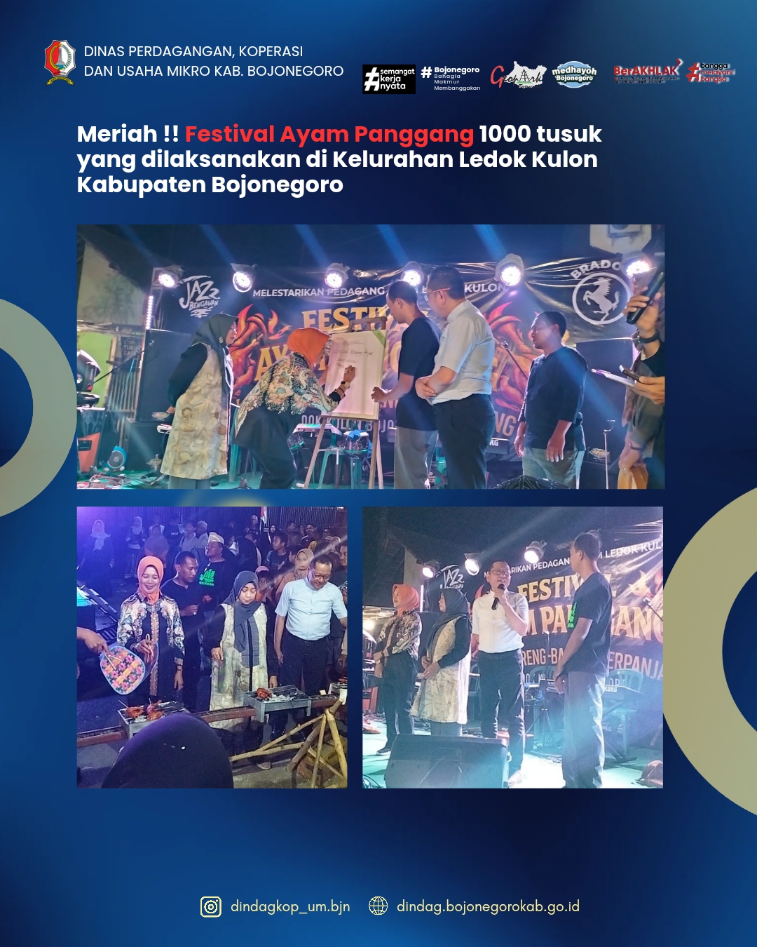 Aroma dan Bumbu Yang Khas Festival Ayam Panggang di Kelurahan Ledok Kulon Sukses