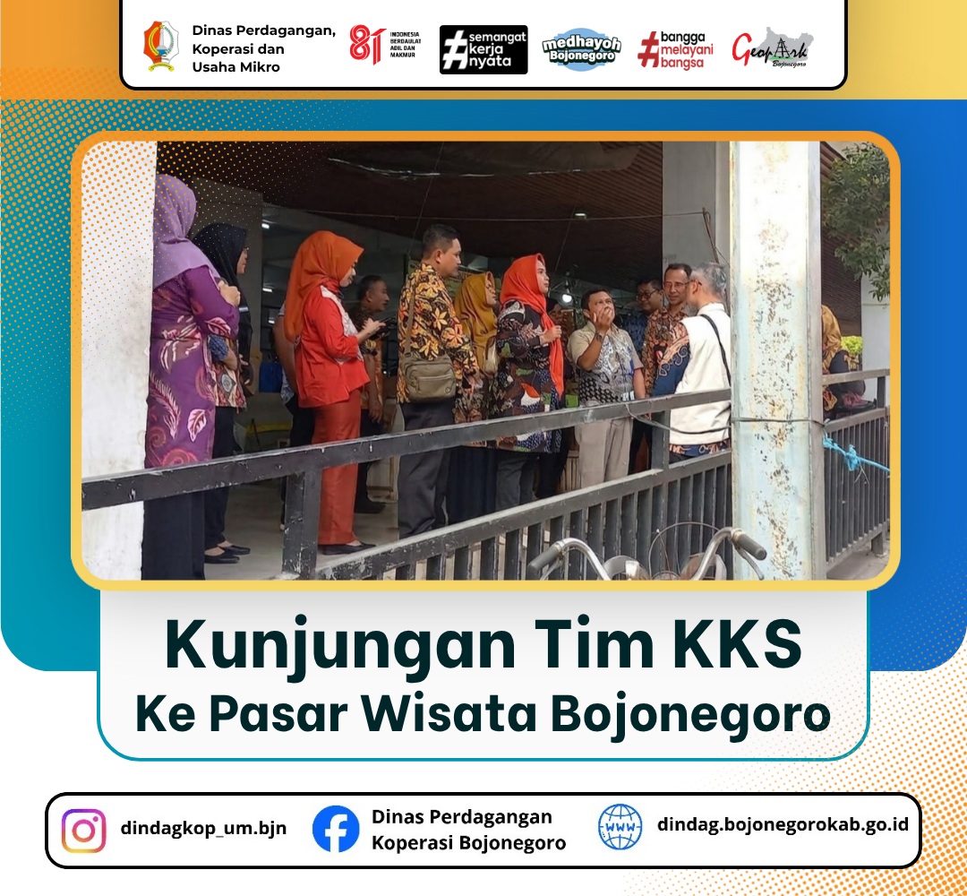 Kunjungan Tim Kabupaten/ Kota Sehat (KKS) Provinsi Jawa Timur di Pasar Wisata Bojonegoro