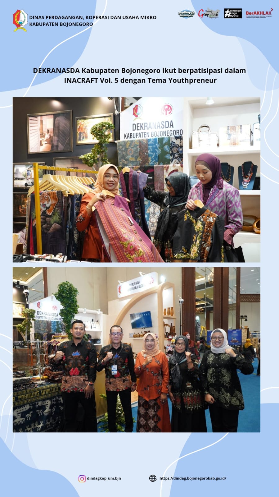 DEKRANASDA Kabupaten Bojonegoro meriahkan INACRAFT Vol 5