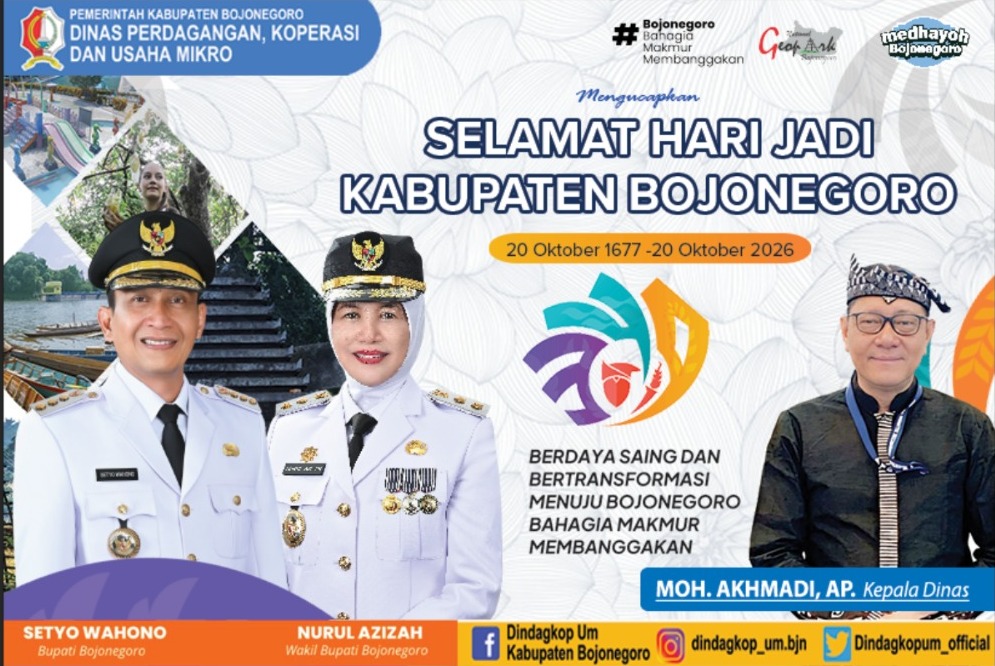 Selamat Hari Jadi Kabupaten Bojonegoro ke 349 Tahun 2026