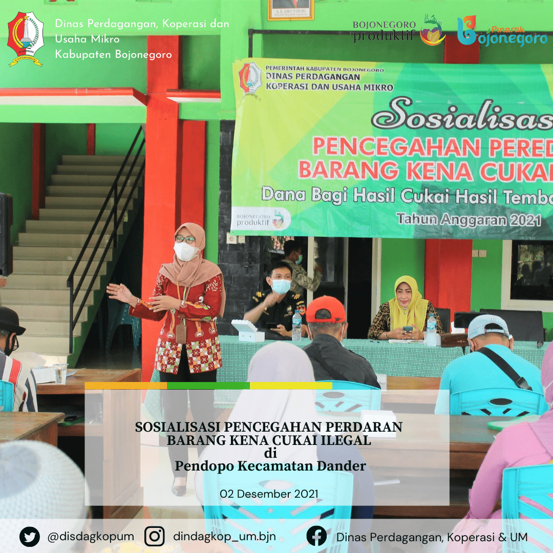 Sosialisasi Pencegahan Peredaran Barang Kena Cukai Ilegal di Pendopo Kecamatan Dander