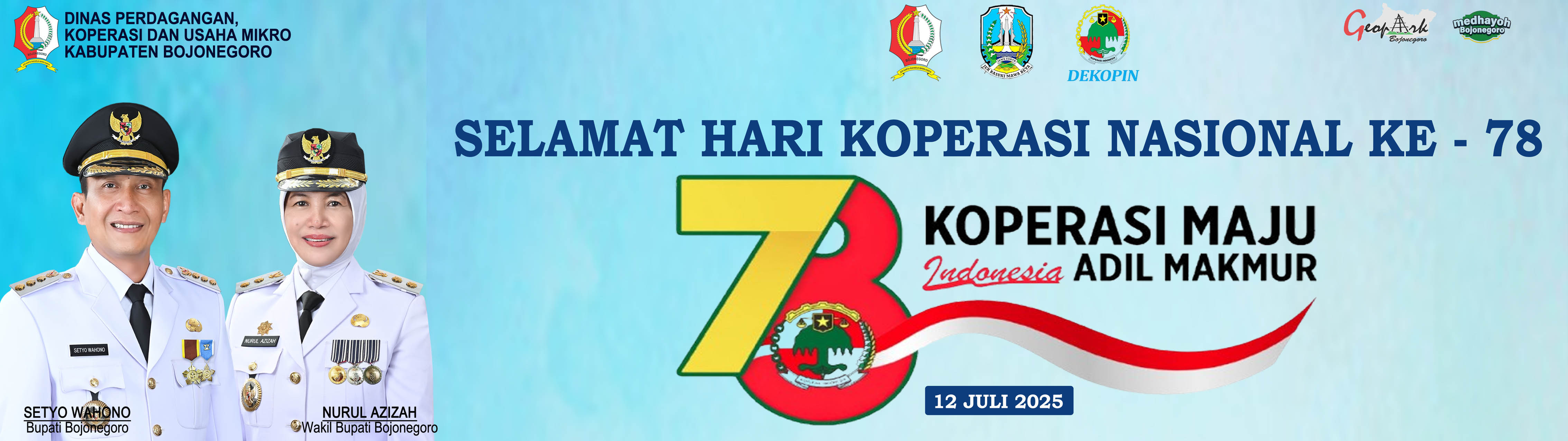 SELAMAT<BR>HARI KOPERASI NASIONAL KE - 78